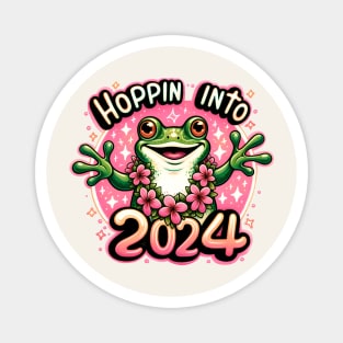 Hoppin Into 2024 Frog Magnet